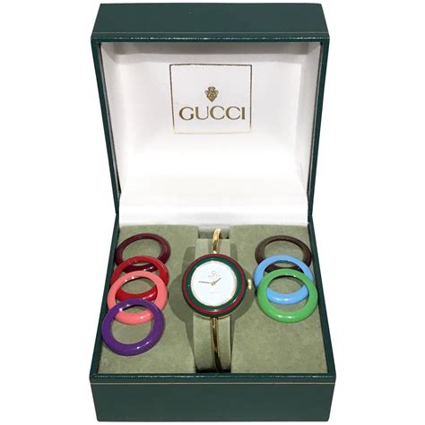 gucci interchangeable bezel watch|Gucci replacement bezels.